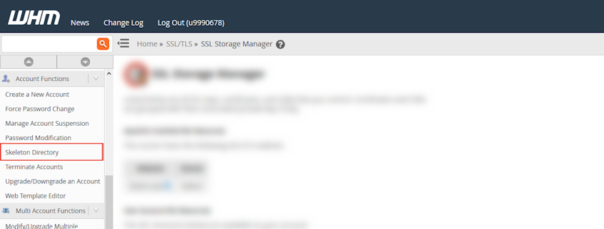 WHM Skeleton Directory Location